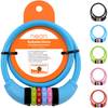 Zahlen-Code-Kombination-Kabel-Schloss, bunt, 10 x 650 mm von Nean