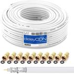 deleyCON HQ 50m SAT Koaxial Kabel