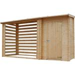 Timbela Gartenhaus mit Brennholzregal
