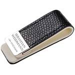 aplusashop  Geldklammer Stahl/Leder