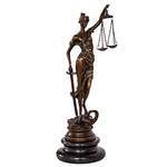 Aubaho Bronzeskulptur Justitia