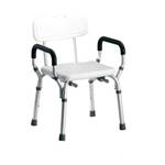 AUFUN Duschstuhl mit Armlehne und Rückenlehne