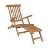 Teak Massiv Liegestuhl von vidaXL