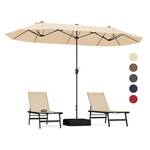 Costway Doppelsonnenschirm mit Ständer