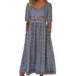 Abyovrt Boho Kleid mit Taschen