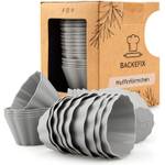 Backefix ilikon Muffinförmchen 24 Stück grau