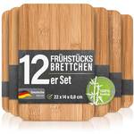 Bonsport 12er Set Frühstücksbrettchen