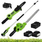 Brast 2 in 1 Teleskop-Heckenschere und Hochentaster