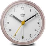 Braun Klassischer analoger Wecker in Weiß und Rose