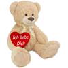 XXL Teddybär 100 cm (Beige) mit "Ich Liebe Dich"- Herz von Brubaker