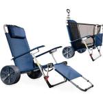 Campair 2-in-1 Strandliege mit Rollen