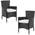 Poly Rattan Gartenstuhl mit Auflage beige-grau 106726 von Casaria