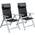 2er Set Aluminium Gartenstuhl von Casaria
