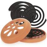 Com-Four Mücken-Spirale Terrakotta-Behälter