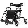 2 in 1 Rollstuhl & Reiserollator von Costway