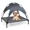 Hundebett mit Baldachin, Hundeliege Garten von Costway