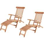Sam 2er Set Teak-Holz Deckchair Puccon 4251068927747