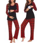 Ekouaer Damen Stillpyjama
