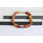 Bernsteinkette mit blauer Verzierung