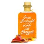 Geniess Bar Oma's Bratapfel Likör mit Blattgold