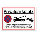 Gentle North XXL Privatparkplatz-Schild