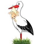 Glücksgut Klapperstorch mit Baby