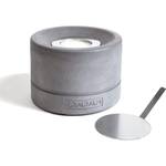 Grauraum runder Tischkamin