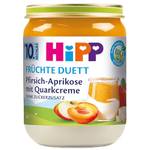Hipp Früchte-Duett Pfirsich-Aprikose mit Quark-Creme