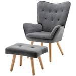 Hollyhome Ohrensessel mit Hocker