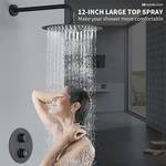 Homelody Unterputz-Duschsystem, rund, schwarz