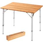 KingCamp 4 Falten Bambus Campingtisch Klapptisch