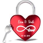Meinearmbänder Liebesschloss mit Gravur