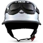 Moto Helmets® D33-Set „Chrome“ · Brain-Cap