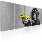 Murando Akustikbild Banksy AFFE mit Banane 150x60 cm