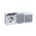 Pawbol 2-Fach Aufputzsteckdose mit Schalter