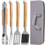 Praknu Grillbesteck Set mit Holzgriffen