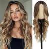 Ombre Blonde Perücke von Seclitwu