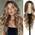 Ombre Blonde Perücke von Seclitwu
