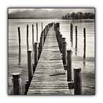 Steinfeld Heizsysteme® Glas-Bild-Infrarotheizung Steg Schwarz-Weiß