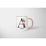 TASSENTICKER Namens-Tasse mit Blumen Motiv