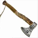 Tatla Craft Wikinger-Axt aus kohlenstoffreichem Stahl