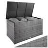 Aluminium Polyrattan Aufbewahrungsbox mit Deckel von TecTake