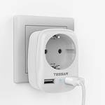 Tessan 3-in-1-Steckdosenadadpter mit USB