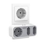 Tessan 3-Fach-Steckdosenadapter mit USB