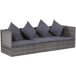 vidaXL Gartenliege Poly Rattan 