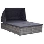vidaXL Polyrattan Sonnenliege