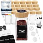 Vonbueren Gewürzgläser mit Bambusdeckel