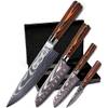 4er Damastmesser-Set von Wolfblood