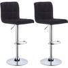 2er Set Designer Barhocker Cremeweiß von Woltu