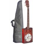 Zigarrenkiste-Akustikgitarre mit 4 Saiten, Resonator